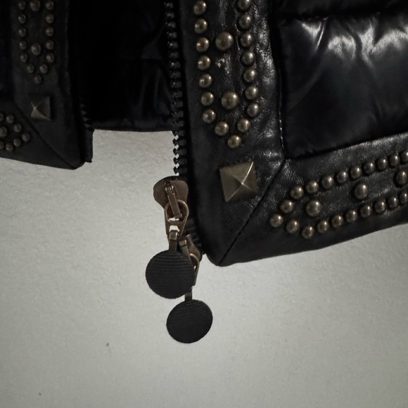 Moncler Black Studded Women's Puffer Jacket - Picture 5 of 10